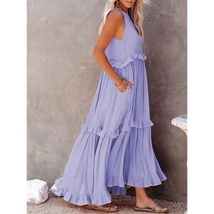 Elegant Lavender Maxi Dress